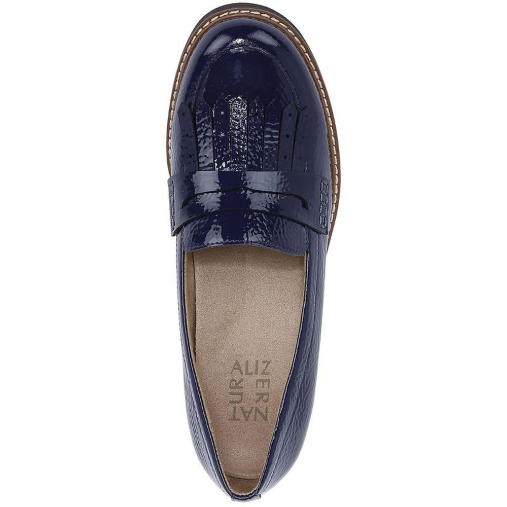 Naturalizer Womens Darcy  Navy Patent Leather Memory Foam Loafers Shoes NWT - Picture 3 of 3